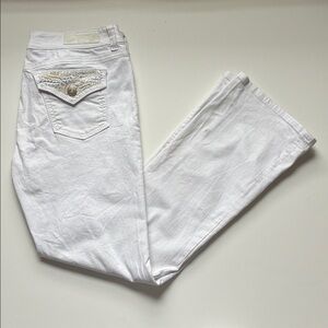 SEVEN 7 | Slim Bootcut White Denim Jeans - Size 14